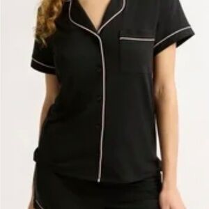 Badgley Mischka Black Pajama Set Size XL NWT